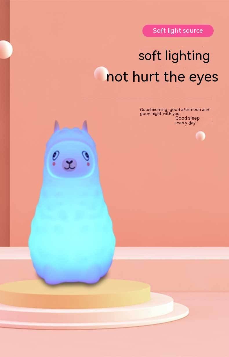 Amazon Creative Cartoon Alpaca Night Light USB Charging Bedside Smart Small Night Lamp Reading Light Gift Sleep - Here2Save