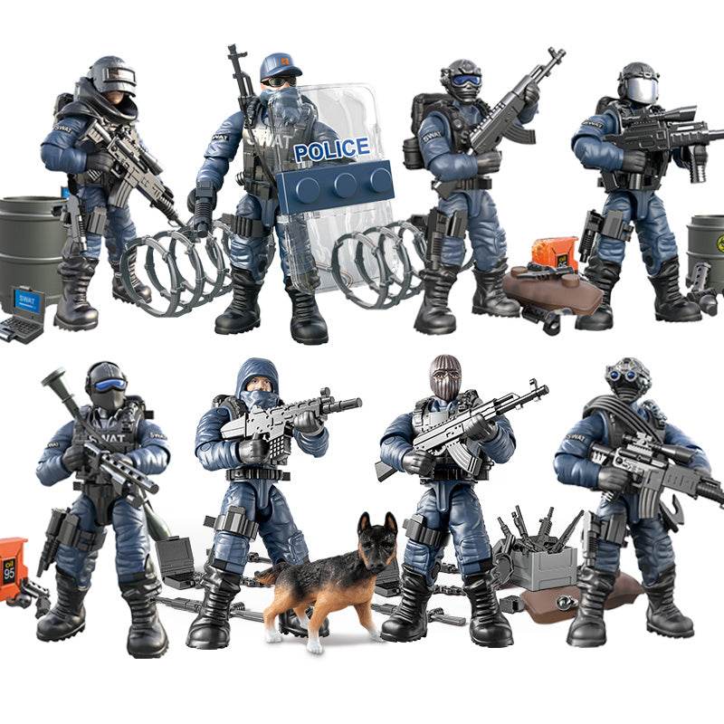 Assembling Joint Movable Soldier Puzzle Military Model Building Blocks Small Doll Foreign Trade Toys - Here2Save