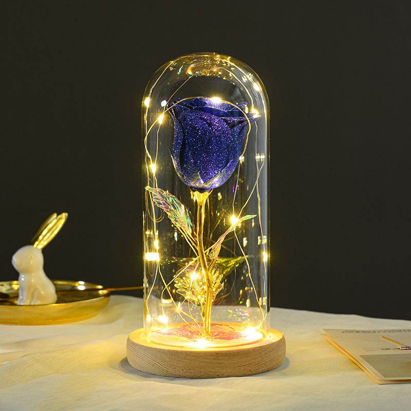 Valentines Day Gift For Girlfriend Eternal Rose Flowers LED Light In Glass Cover Day Wedding Decoration Favors Mother Day Female Gift Gift - Here2Save