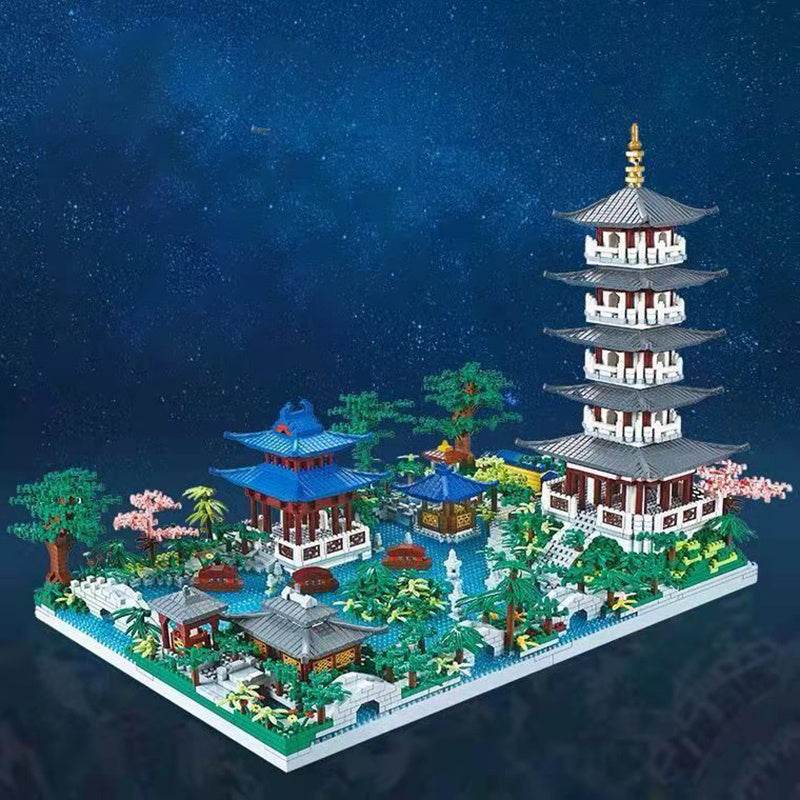 Oriental Garden Leifeng Tower Hangzhou Diamond Micro-particle Building Blocks - Here2Save