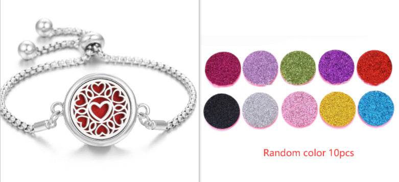 Hollow Stainless Steel Adjustable Aromatherapy Bracelet Jewelry - Here2Save