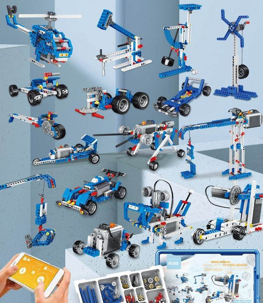 Children's Programmable Robot Set Science Educational Puzzle Building Blocks - Here2Save