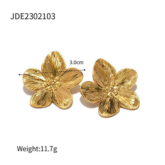 Allysa Flower Gold Earrings - Here2Save