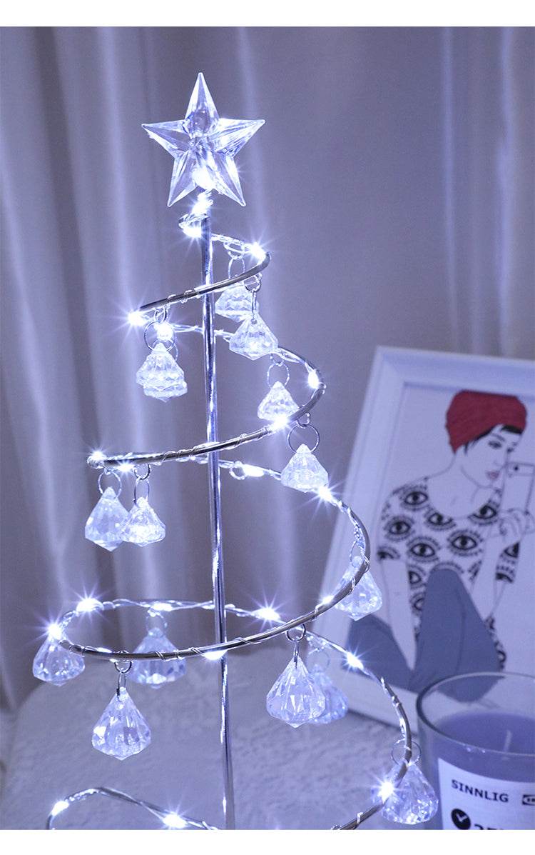 Diamond Crystal Table Lamp Acrylic Night Lamp Rechargeable Bedside Lamp LED Night Light Room Lights Christmas Decoration New - Here2Save