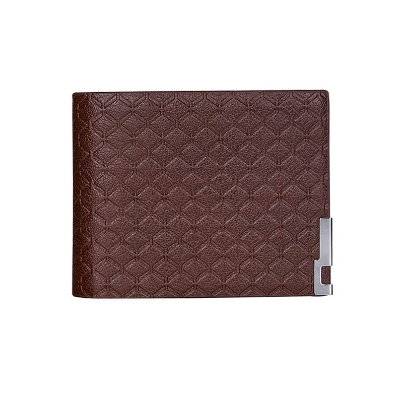 Men's Short Checked Horizontal Coin Purse - Here2Save