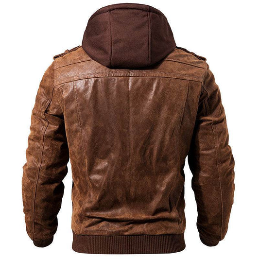 Winter Fashion Motorcycle Leather Jacket Men Slim Fit Oblique Zipper PU Jackets Autumn Mens Leather Biker Coats Warm Streetwear - Here2Save