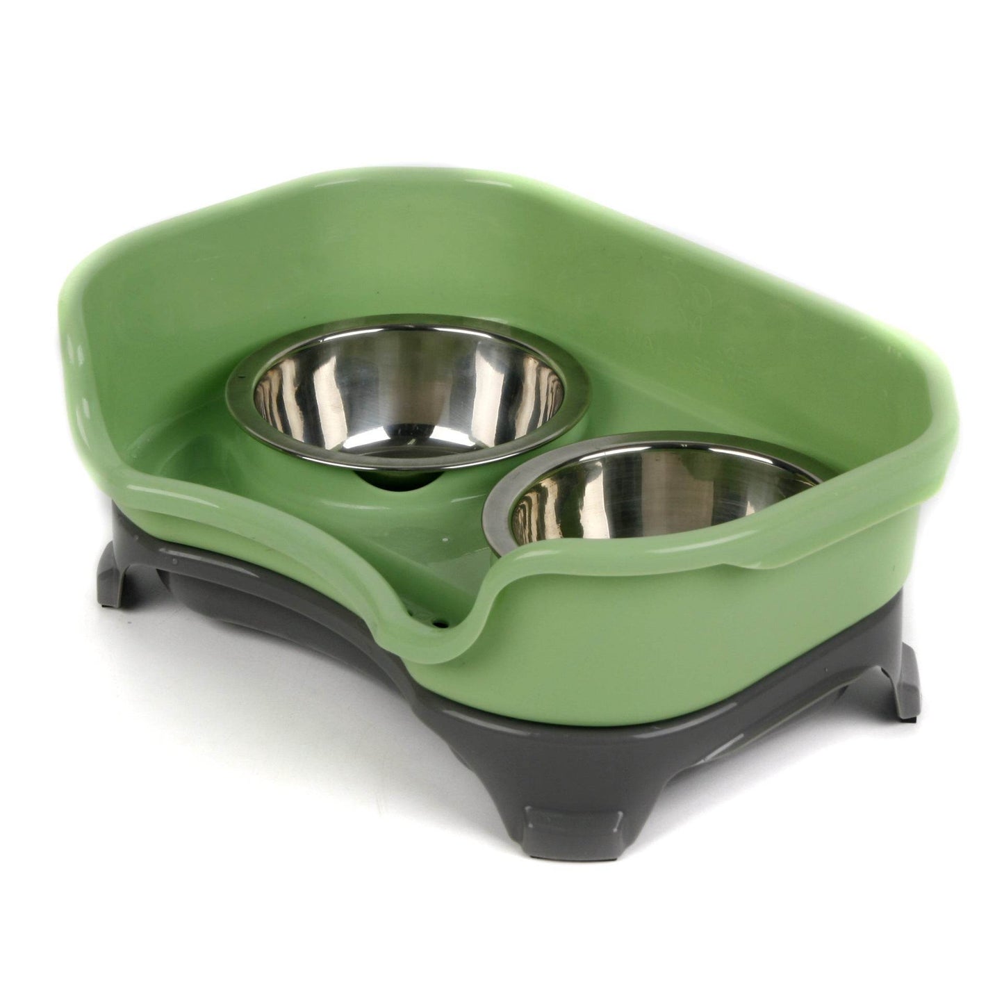 Dog bowl cat bowl pet cat double basin splash-proof neat dog cat rice bowl food bowl stainless steel bowl - Here2Save