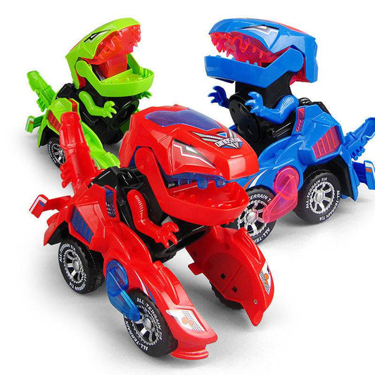 Hot Toys Deformation Dinosaur Toys Children's Light Music Electric Universal Toy Car - Here2Save