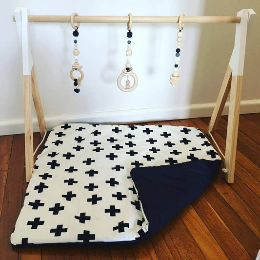 Ins decoration Nordic children's room fitness equipment newborn baby baby fitness frame Nordic wood crafts - Here2Save