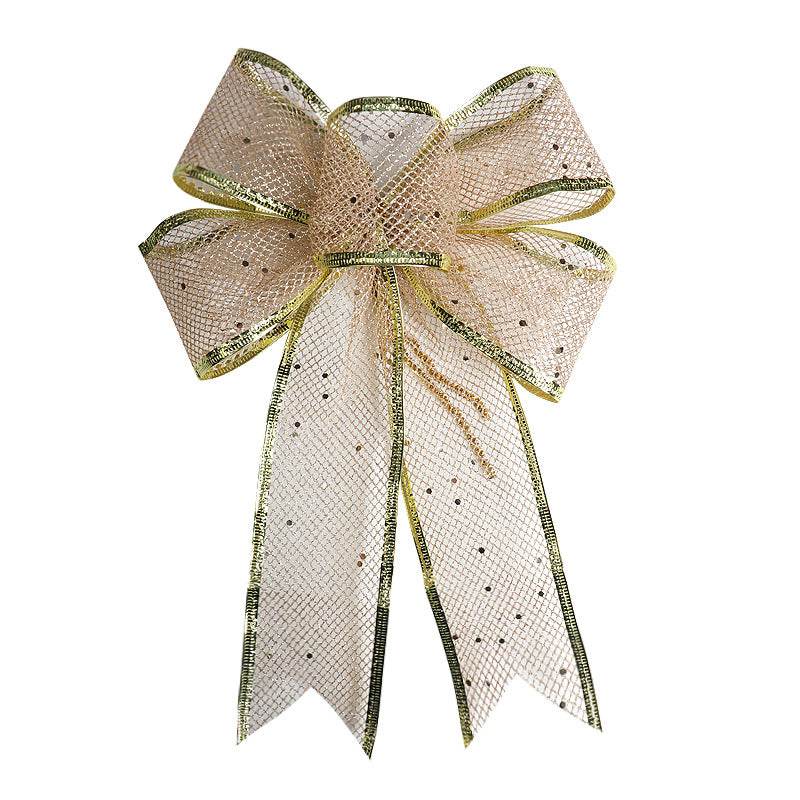 Christmas Bow Ribbon Mesh Finished Product - Here2Save