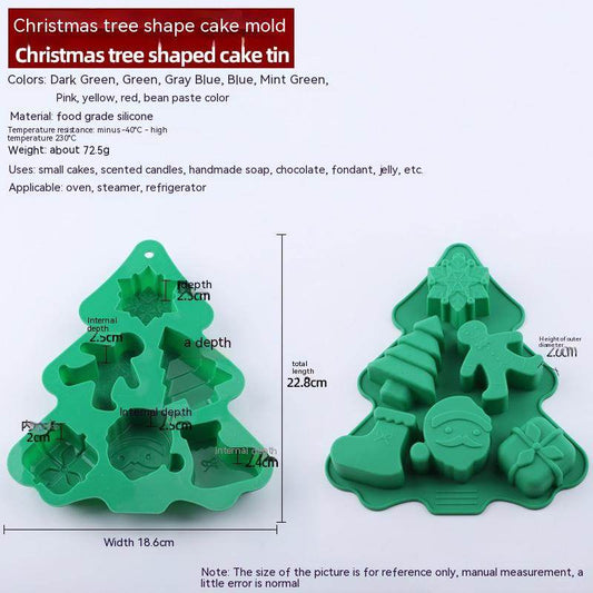 Christmas Silicone 6 Square Shaped Yi DIY Baking - Here2Save