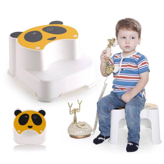 Kids Baby Double-layer Step Stool Children Boys Girls Bathroom Toddler Toilet Training Anti-Slip Footstool - Here2Save