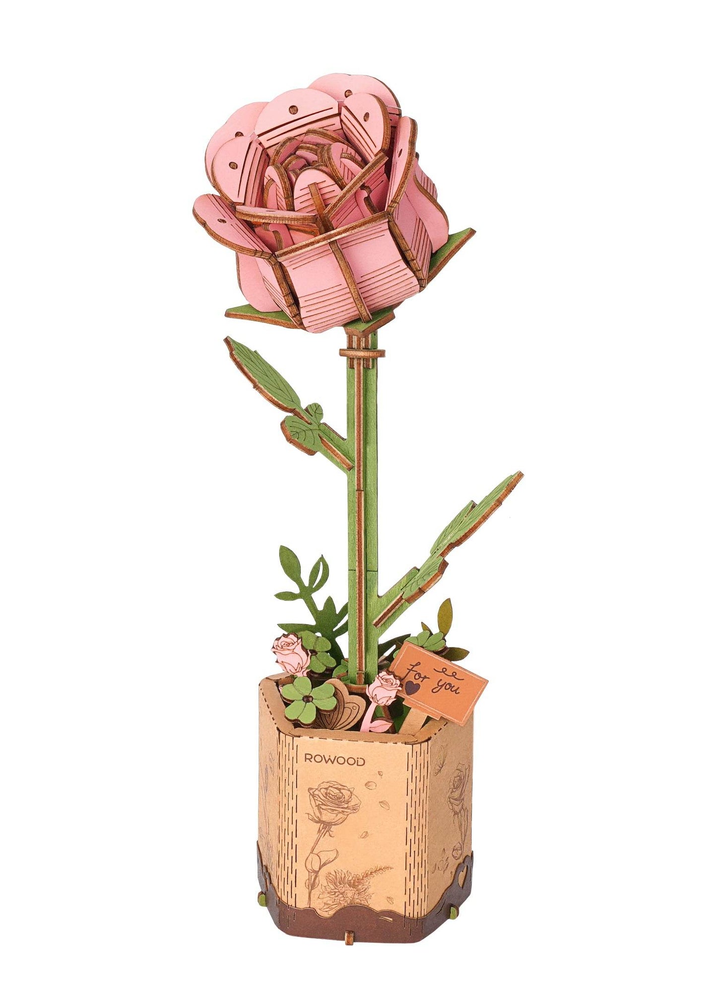 Rowood Wooden Flower Bouquet Puzzle Hand-Make Eco-friend Materials Romantic Gift - Here2Save