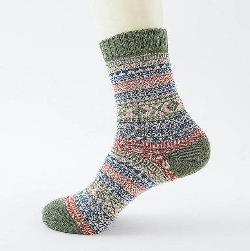 Winter Thick Warm Stripe Wool Socks Casual Sock Business Socks - Here2Save