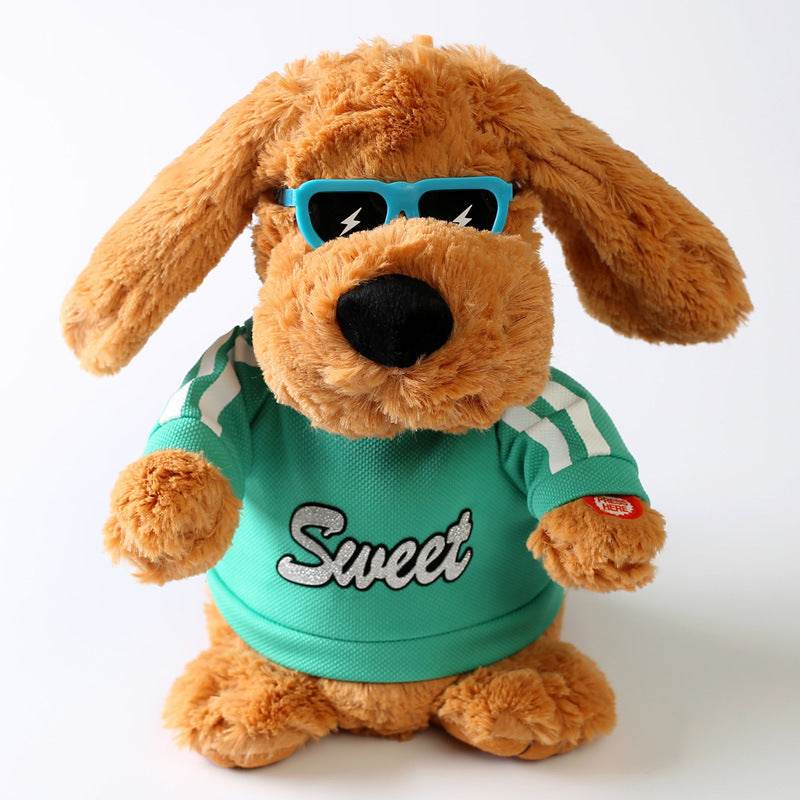 Moving ear glasses puppy electric plush toy dog - Here2Save