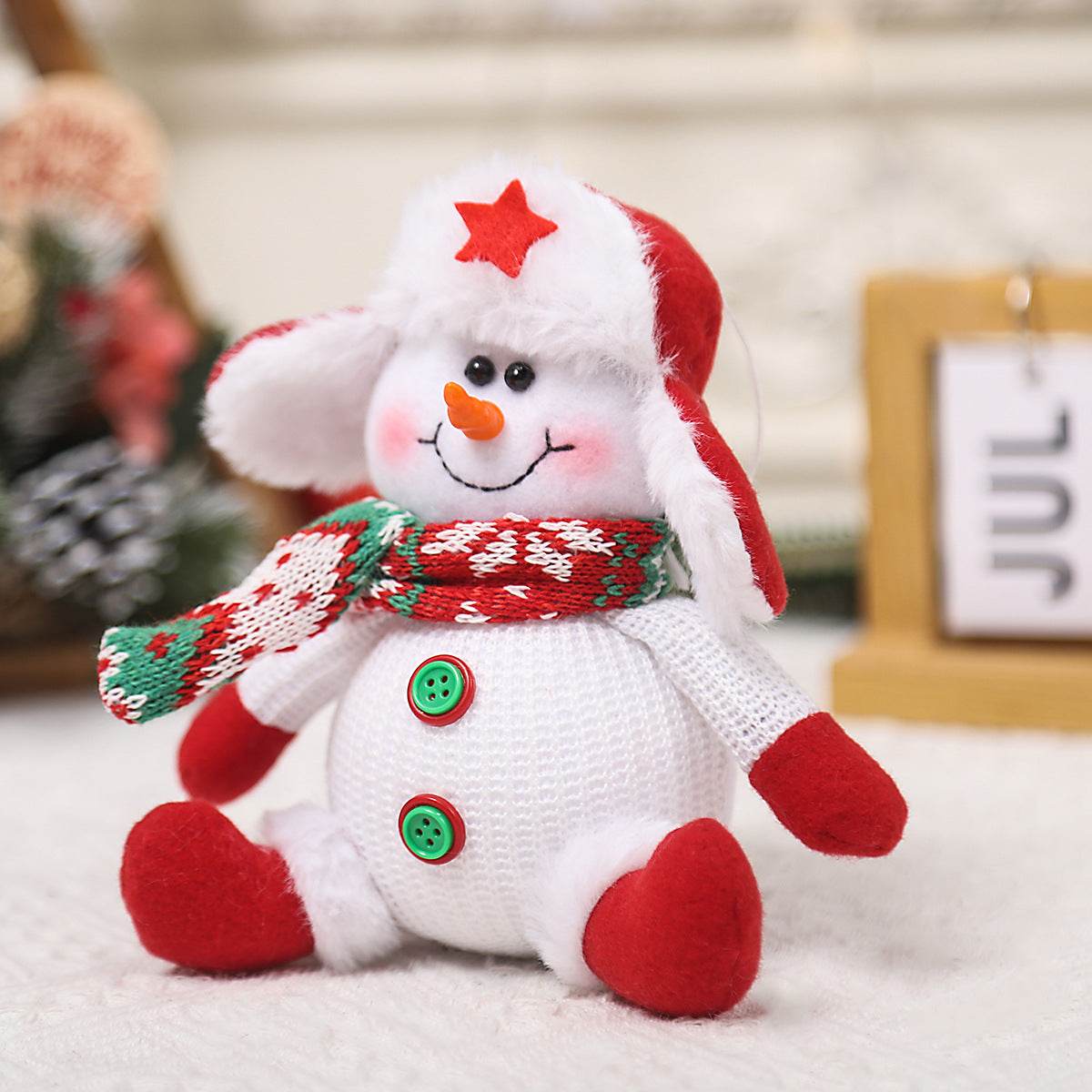 Christmas Decorations Cartoon Old Snowman Doll Christmas Tree Pendant - Here2Save