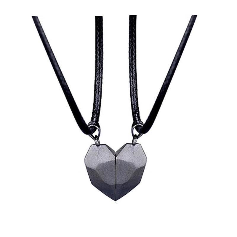 Creative Magnet Necklace Love Heart Broken Men And Women - Here2Save