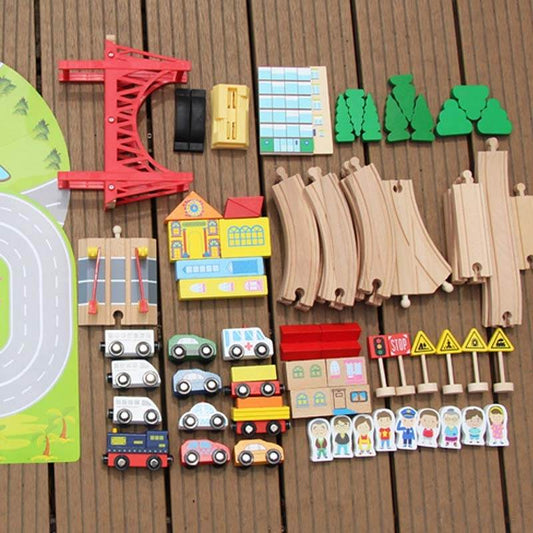 Children's Train Track Set Assembling Building Blocks Toys - Here2Save