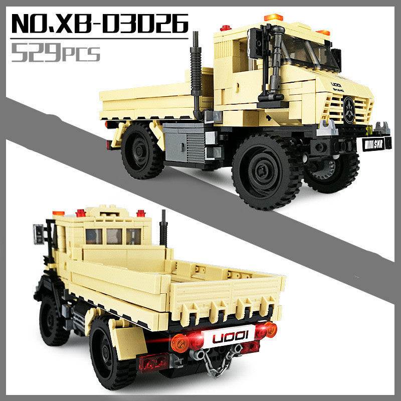 Jeep Assembling Building Blocks Boy All-Terrain Off-Road Vehicle Assembling Small Particle Educational Toys - Here2Save