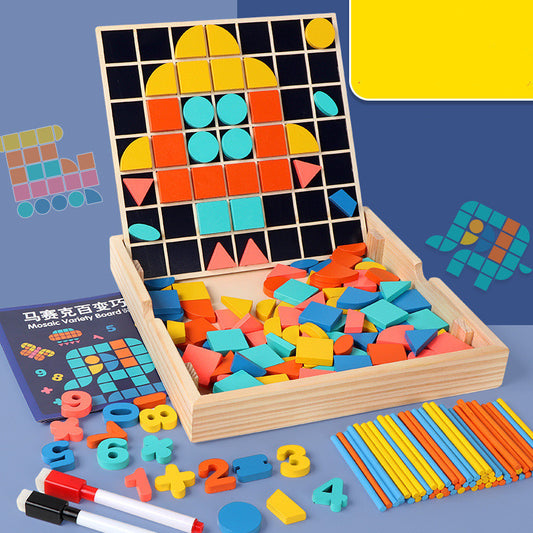 Multifunctional Learning Box Mosaic Tangram Puzzle