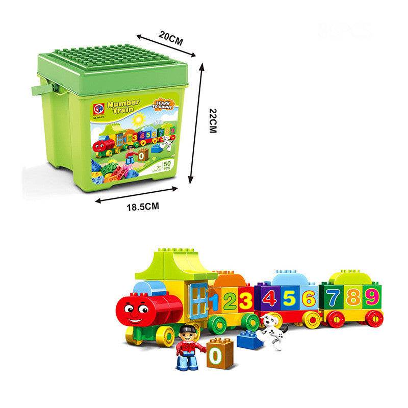 Double-layer Building Blocks Large City Train Large Particle Building Blocks - Here2Save