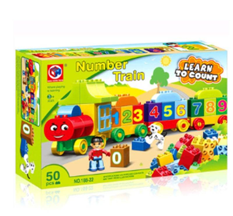 Double-layer Building Blocks Large City Train Large Particle Building Blocks - Here2Save