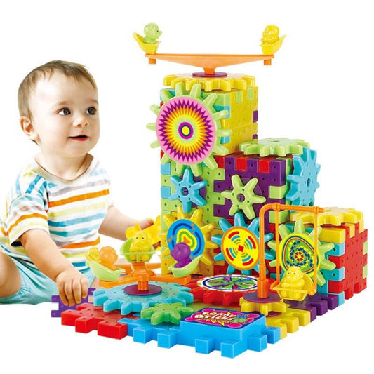 Electric Gears 3D Model Building Kits Plastic Brick Blocks Educational Toys for Kids - Here2Save