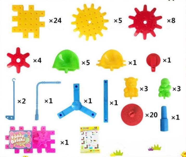 Electric Gears 3D Model Building Kits Plastic Brick Blocks Educational Toys for Kids - Here2Save