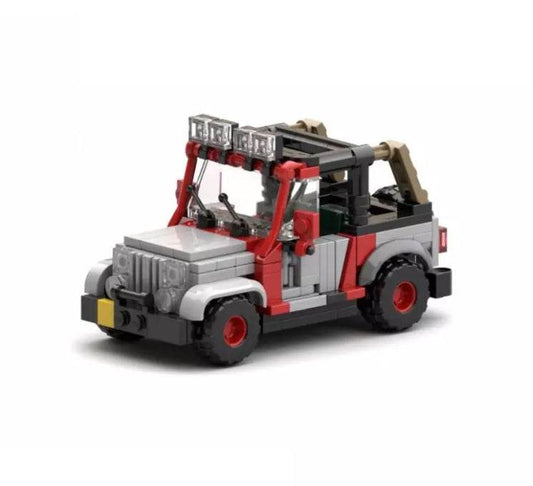 Applicable Building Block Set Car Jurassic Park 25912 Camouflage Ford - Here2Save