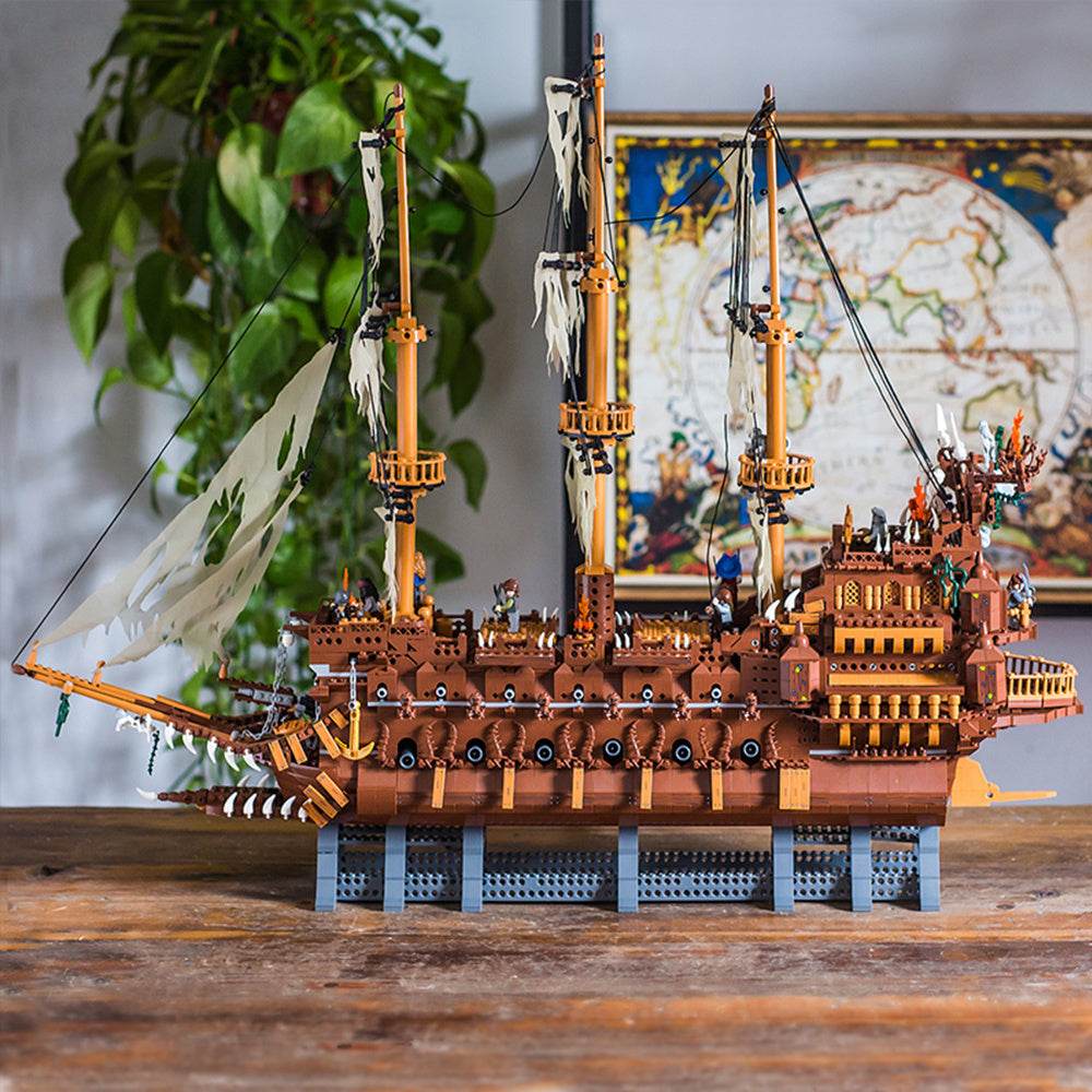 The Pirates Of the Caribbean Flying Dutchman Assembled Model Building Blocks - Here2Save