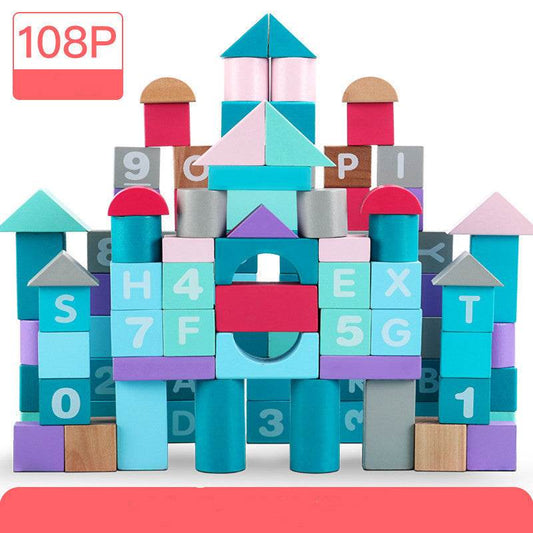 Children's Building Block Toys 1-2 Years Old Girl Baby 3-6 Years Old Baby Ppuzzle Boy Wood - Here2Save