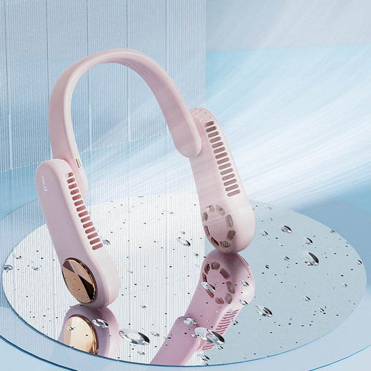 Mini Personal Hanging Neck Fan USB Rechargeable Wearable Portable Neckband Summer Sports Fan Household Silent Fan Radiator - Here2Save