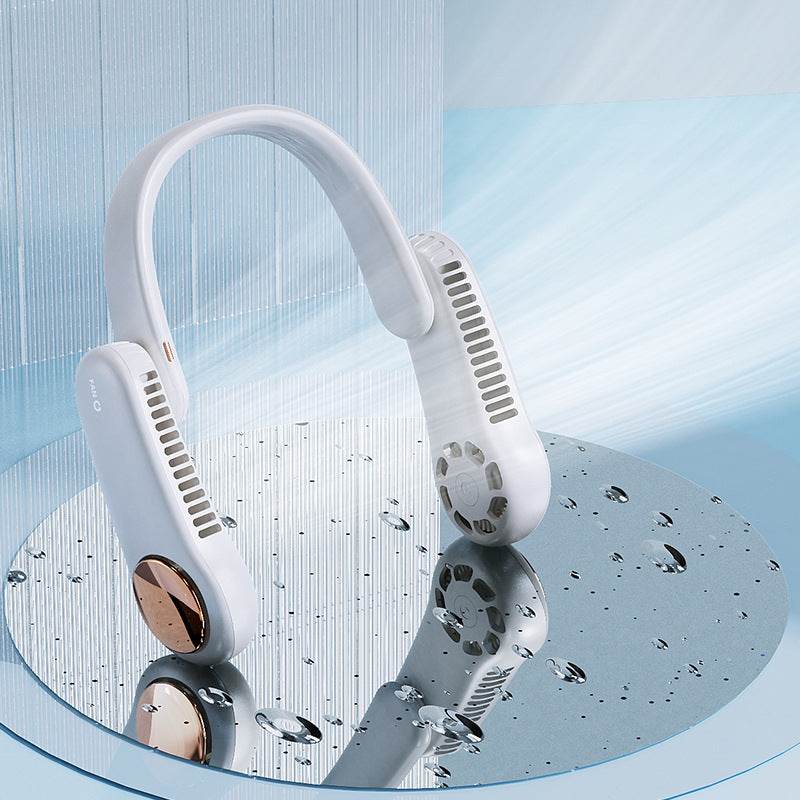 Mini Personal Hanging Neck Fan USB Rechargeable Wearable Portable Neckband Summer Sports Fan Household Silent Fan Radiator - Here2Save