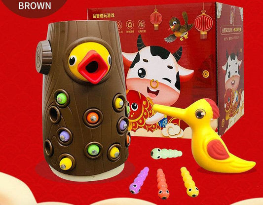 Family Toys Click Here For More OptionsWoodpecker Magnetic Catch The Worm Animal Feeding Game Small Birds Children Educate Fishing Toys Kit Kids Gift Set - Here2Save