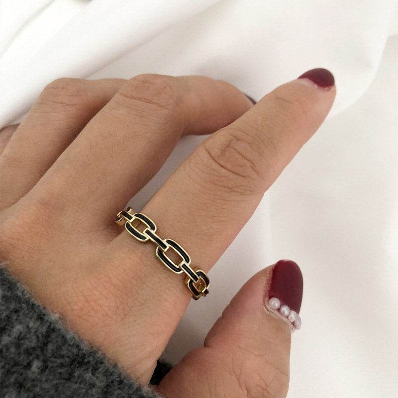 Ring Female Fashion Personality Index Finger Ring Tide Cold Wind Fashion Plain Ring - Here2Save