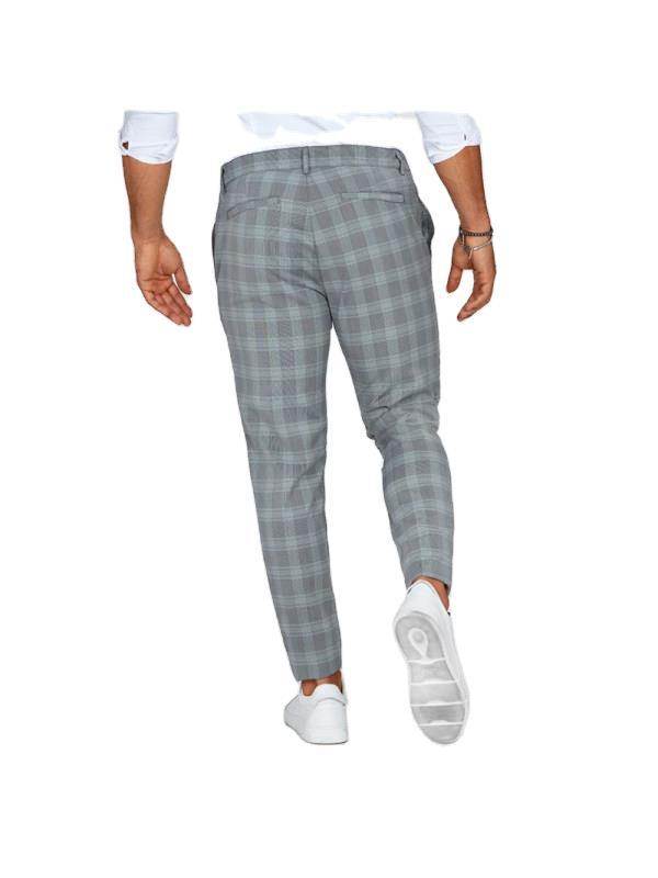 Plaid Print Pants Men's Casual Trousers Loose And Thin - Here2Save