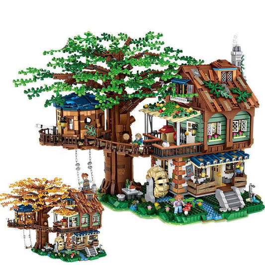 4761pcs Forest Tree House Model Building Blocks with Figures DIY Assembly Small Particle Bricks Toys for Children Christmas Gift - Here2Save