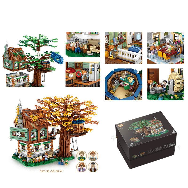 4761pcs Forest Tree House Model Building Blocks with Figures DIY Assembly Small Particle Bricks Toys for Children Christmas Gift - Here2Save