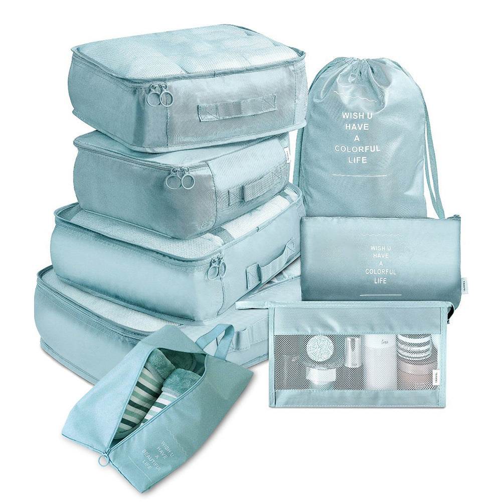 8-piece Set Luggage Divider Bag Travel Storage Clothes Underwear Shoes Organizer Packing Cube Bag - Here2Save