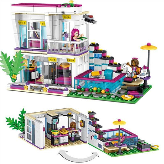 Building Blocks Big Singer Liwei Home House - Here2Save