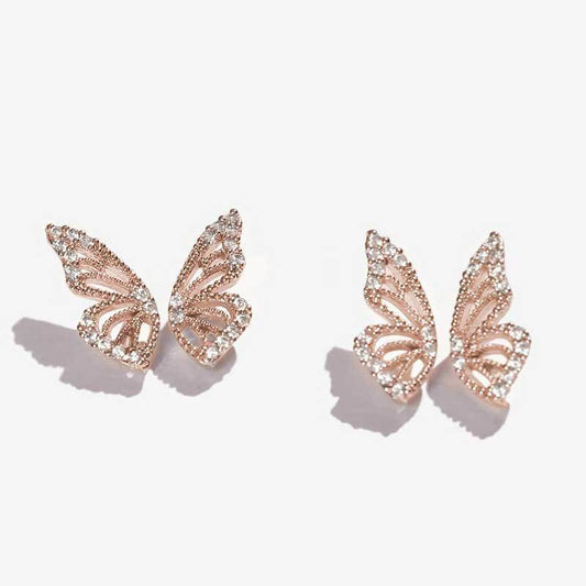 Exaggerated Bohemian Crystal Butterfly Earrings - Here2Save