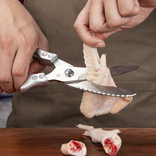 Kitchen Multifunctional Scissors Stainless Steel Chicken Bone Cleaver Knife Meat Fruit Boning Fish Scissors Scale Clean Scissors - Here2Save
