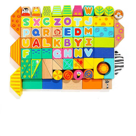 Infant Enlightenment Cognitive Alphabet Animal Building Block - Here2Save