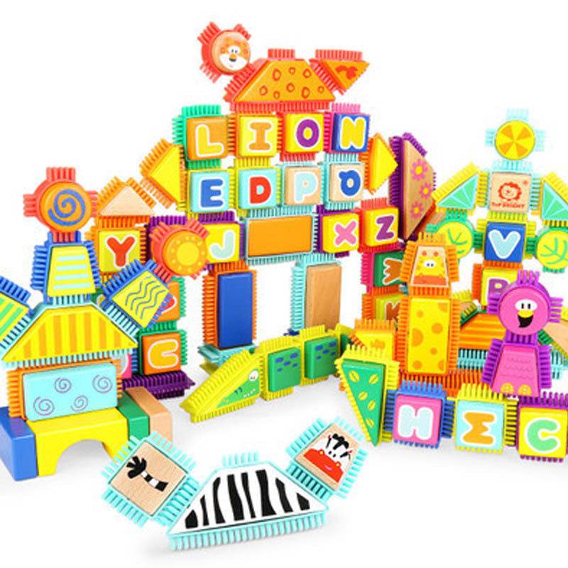 Infant Enlightenment Cognitive Alphabet Animal Building Block - Here2Save