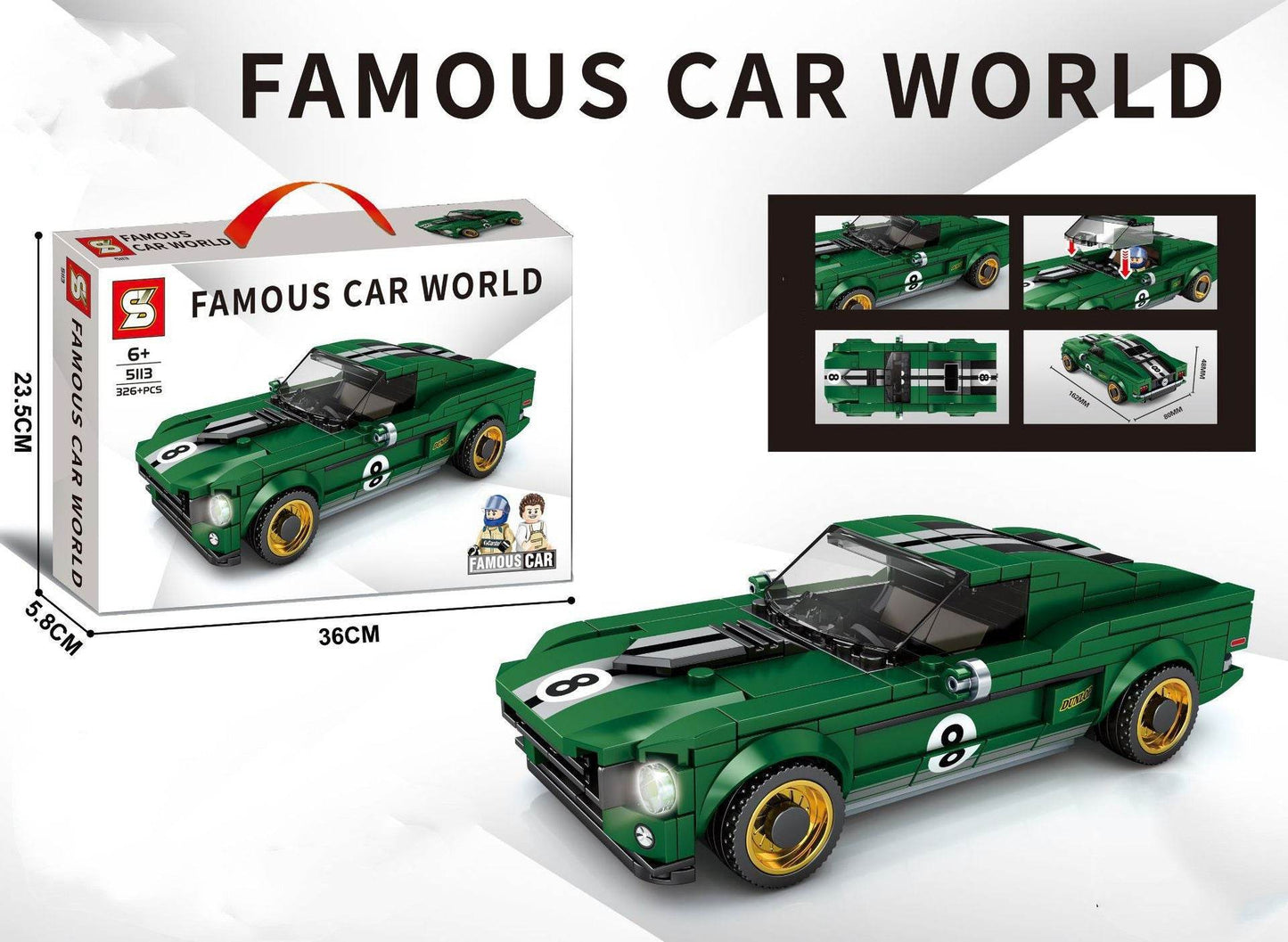Sports Car Series Assembling Building Blocks Boy Small Particles Assembling Toy Gift - Here2Save