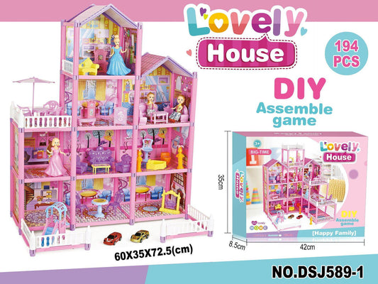 DIY Villa House Paradise House Dream Mansion Toy Castle Creative Assembly Model - Here2Save