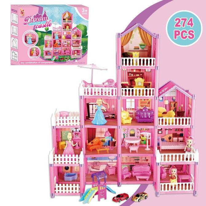 DIY Villa House Paradise House Dream Mansion Toy Castle Creative Assembly Model - Here2Save