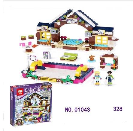 Goodfriends series ski resort ice rink assembled toy blocks 01043 - Here2Save