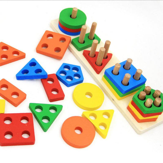 Baby Geometric Intelligence Board Shape Matching Building Block Toy - Here2Save