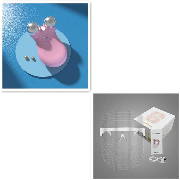 LED Three-color Beauty Mask Household Face Acne Removing Photon Skin Rejuvenation Skin Whitening And Spots Lightening Beauty Apparatus - Here2Save